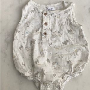 COPY - Mud pie sleeveless Henley onesie